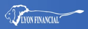 Lyon Financial logo with a stylized lion's head.